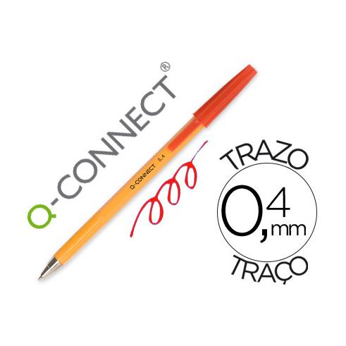 PEN Q-CONNECT RED PONTO FINO 0,4 mm