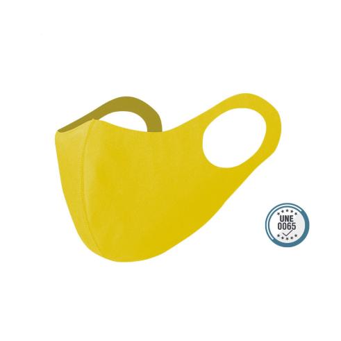 MÁSCARA HIGIÊNICA REUTILIZÁVEL SOFELL AMARELO PARA CRIANÇAS - 25 lavagens - 1 UNIDADE