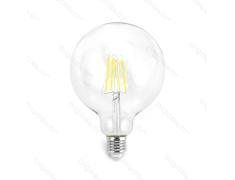 Lâmpada de filamento LED E27 G125 6W luz quente 2700K