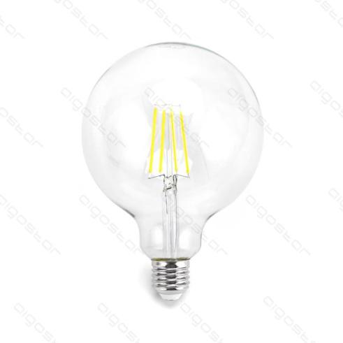 Lâmpada de filamento LED E27 G125 6W luz quente 2700K
