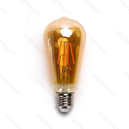 Bulbo de filamento LED E27 ST64 8W luz quente 2200K