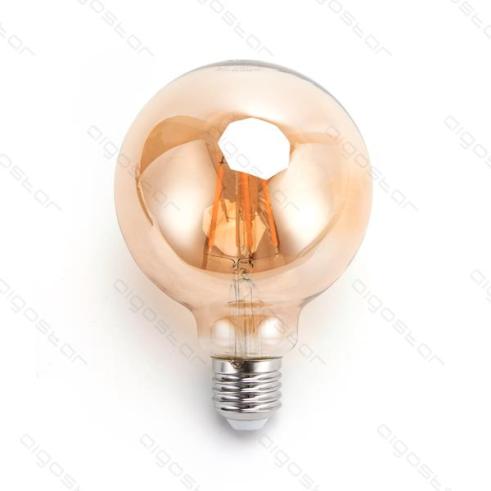 Lâmpada de filamento LED E27 G95 4W luz quente 2200K