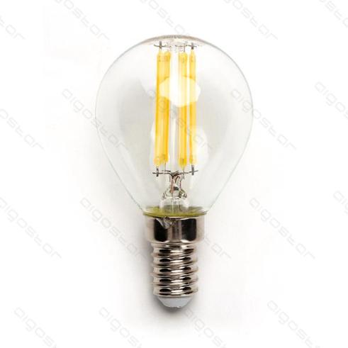 Lâmpada de filamento LED E14 G45 4W luz quente 2700K