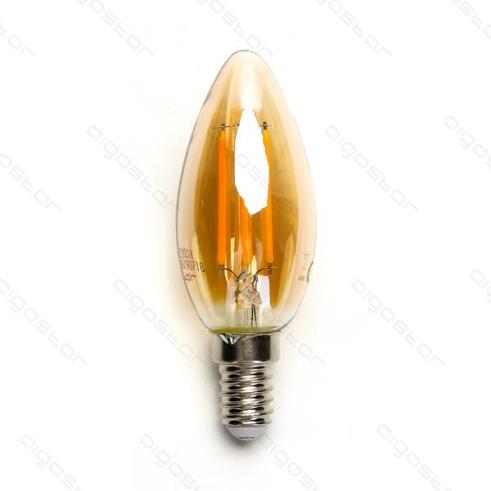 Lâmpada de filamento LED E14 G45 4W luz quente 2200K