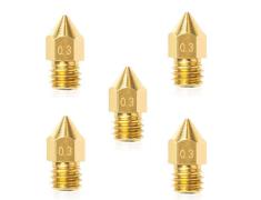 Pacote de 5 unidades Extrusora de cabeça de latão 0,3 mm