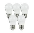 Pacote de 5 lâmpadas LED A5 G45 / 4W E27 Luz Quente 3000K