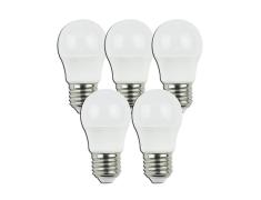 Pacote de 5 lâmpadas LED A5 G45 / 4W E27 Luz Quente 3000K