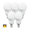 Pacote de 5 lâmpadas LED A5 A60 / 8W E14 Luz Quente 3000K
