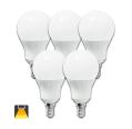 Pacote de 5 lâmpadas LED A5 A60 / 8W E14 Luz Quente 3000K