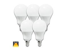 Pacote de 5 lâmpadas LED A5 A60 / 8W E14 Luz Quente 3000K