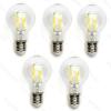 Pacote 5 Lâmpadas de filamento LED E27 A60 6W Luz Fria 6500K