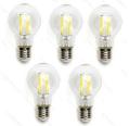 Pacote 5 Lâmpadas de filamento LED E27 A60 6W Luz Fria 6500K