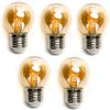 Pacote 5 Lâmpadas de filamento LED E27 G45 4W luz quente 2200K