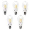 Pacote 5 Lâmpadas de filamento LED E27 ST64 8W luz quente 2700K