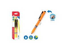 Marcador Fluorescente Retrátil Amarelo e Laranja