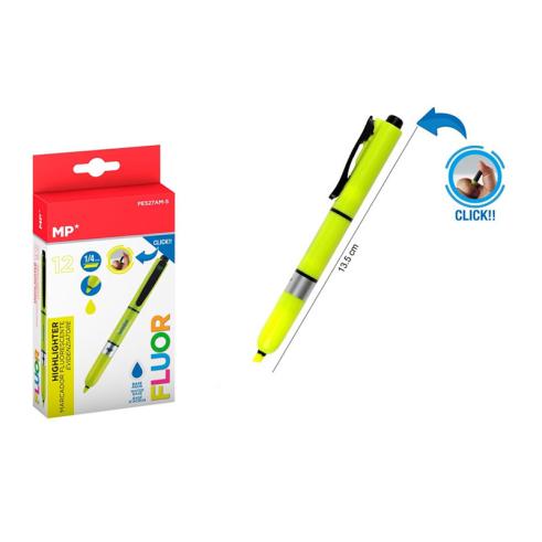 Marcador Fluorescente Retrátil Amarelo