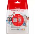 Canon CLI581XL Pacote de 4 Originais + 50 Folhas de Papel Fotográfico