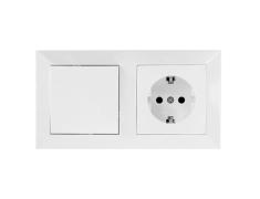 Tomada de Alimentação Schuko + Interruptor de 2 Vias