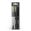 MTN Pack Marcador Acrílico Metálico 3u 1mm (Plata, Oro, Negro)