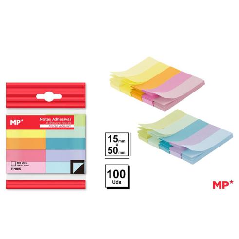 Sticky Notes 5 Neon e 5 Pastel 15x50mm 10x100 Folhas