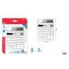Calculadora de mesa solar e baterias Branco MP