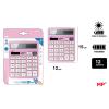 Calculadora de mesa solar e baterias Rosa MP