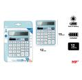 Calculadora de mesa solar e baterias Azul claro MP