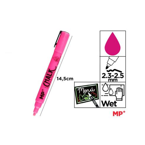 Marcador de Giz Líquido Rosa limpeza úmida
