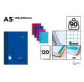 Caderno Espiral Cervantes A5 Grade 5x5mm Capa Dura 120 Folhas 90g