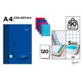 Caderno Espiral Cervantes A4 Grade 5x5mm Capa Dura 120 Folhas 90g