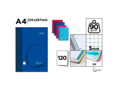 Caderno Espiral Cervantes A4 Grade 5x5mm Capa Dura 120 Folhas 90g
