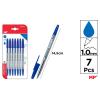 Pack de Canetas Azuis Ponta 1mm 7u MP