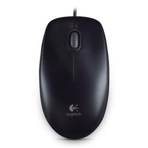 Mouse Logitech B100 USB 800 dpi de 3 botões com cabo de 1,80 m