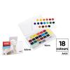 Tinta Aquarela sólida 18 cores