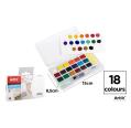 Tinta Aquarela sólida 18 cores