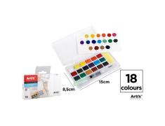 Tinta Aquarela sólida 18 cores