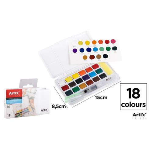 Tinta Aquarela sólida 18 cores