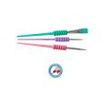 Pincel infantil 3u Easy Grip (Turquesa / Roxo / Rosa)