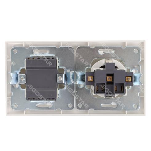 Tomada de Alimentação Schuko + Interruptor de 2 Vias