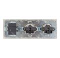 Conjunto de 2 Tomadas Tipo Schuko + Interruptor de 2 Vias
