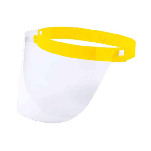 Proteção facial de criança amarela