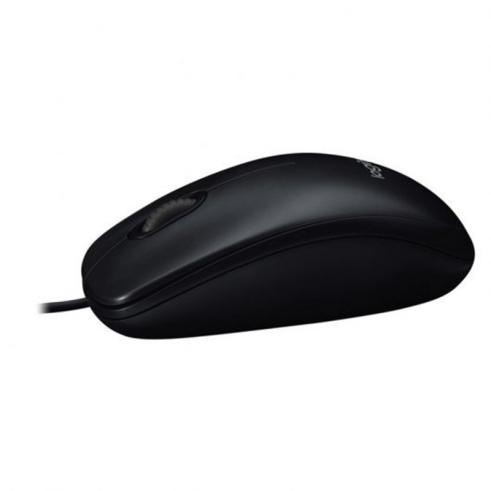 Mouse Logitech B100 USB 800 dpi de 3 botões com cabo de 1,80 m