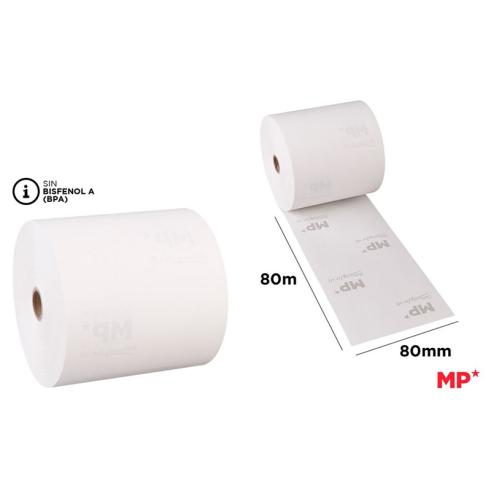 4 ROLOS DE PAPEL TÉRMICO 80 x 80 mm