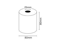 5 Rolos de Papel Térmico 80x80x25 mm Oqonos
