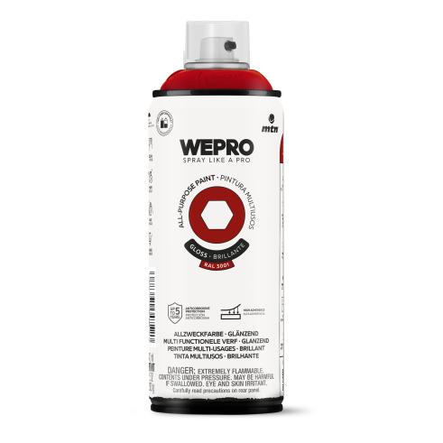 Spray MTN WEPRO Solvent Brillante ROJO MOSCÚ - RAL 3000