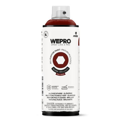Spray MTN WEPRO Solvent Brillante ROJO BACO - RAL 3004