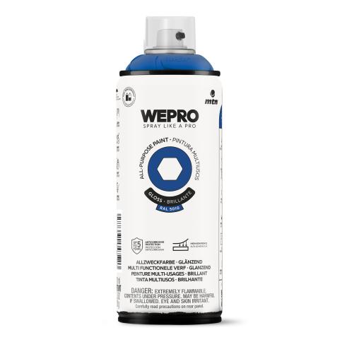Spray MTN WEPRO Solvent Brillante AZUL KLEIN - RAL 5010