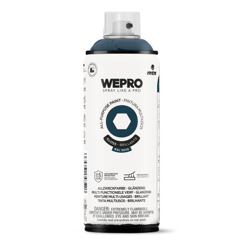 Spray MTN WEPRO Solvent Brillante AZUL MOANA - RAL 5020