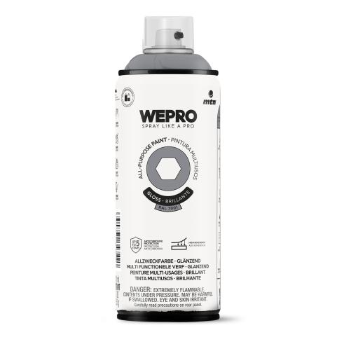 Spray MTN WEPRO Solvent Brillante GRIS MÁNCHESTER - RAL 7001