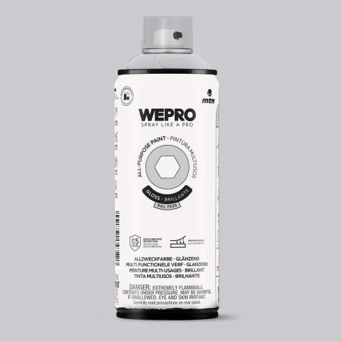 Spray MTN WEPRO Solvent Brillante GRIS ALASKA - RAL 7035